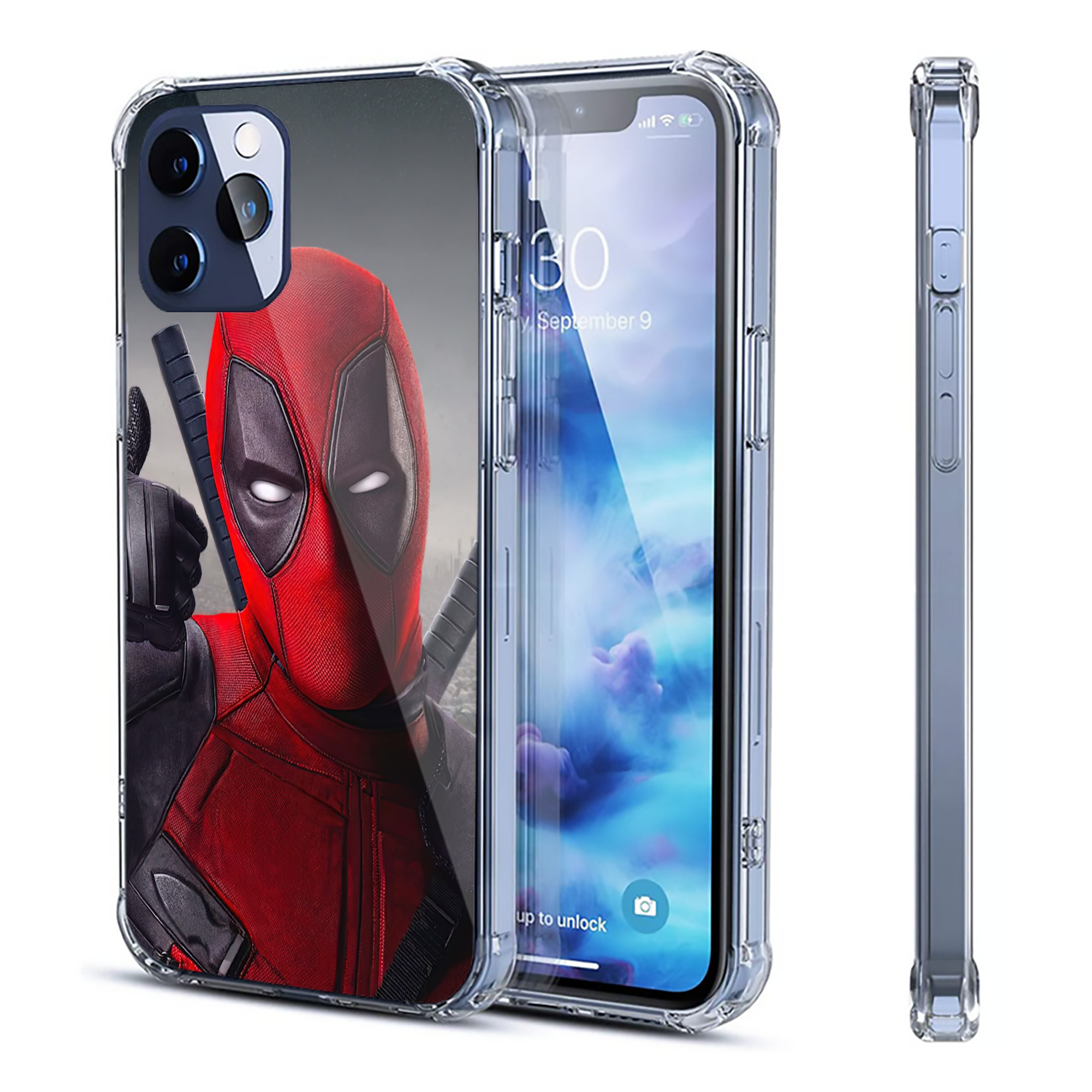 （画像用） Deadpool デッドプール 【iPhone 12シリーズ対応】透明スマホケース（クリアソフトケース）